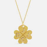 Personalized Four Leaf Clover Necklace