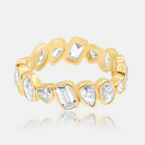 Mixed Shape Bezel Set Eternity Band