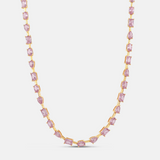 Multi Shape Bar Tennis Necklace
