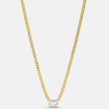 Fancy Shape on a Curb Chain Necklace