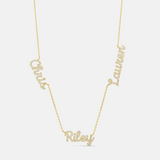 Personalized Pave Cursive Name Necklace