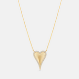 Pave Outline Heart Necklace