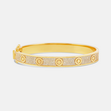 Pave Circle Stud Bangle