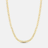 2mm Bezel-Set Classic Round Tennis Necklace