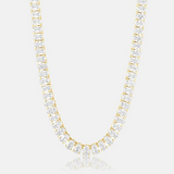 Oval Prong-Set Tennis Necklace