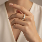 Half and Half Eternity Band