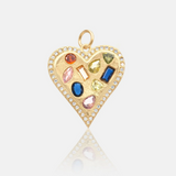 Multi Shape Heart Charm