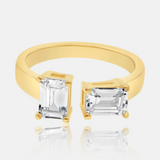 Two Stone Cuff Stack Ring