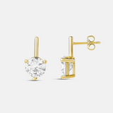 Round Shape Bar Drop Earrings