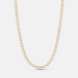 Prong-Set Heart Tennis Necklace