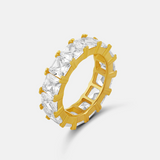 Emerald Prong-Set Eternity Band