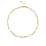 4mm Round Bezel Anklet