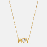 Personalized Initial Bezel Heart Necklace