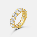 Oval Prong-Set Eternity Band