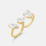 Two Finger Fancy Shape Statement Ring