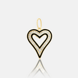 Enamel Open Heart Charm