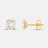 Square Prong-Set Mini Studs