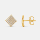 Pave Square Studs