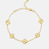 Multi Fluted Small Flower Bracelet
