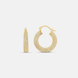Thick Pave Hoops