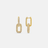 Removable Link Pave Earrings