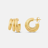 Triple Textured Hoops