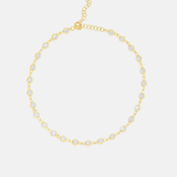 Round Bezel-Set Anklet