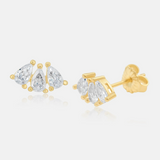 Mini Pear Shape Curved Studs