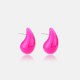 Large Enamel Tear Drop Earrings