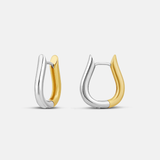 Two Tone U Shape Earrings