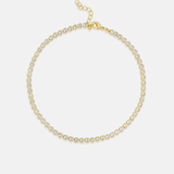 4mm Round Bezel Anklet