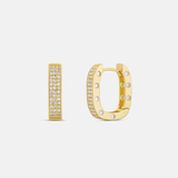 Chunky Pave Horseshoe Hoops