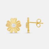 Fluted Flower Studs