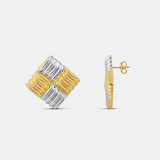 Textured Square Statement Earrings