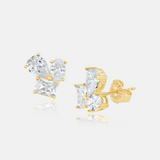 Multi Shape 3 Stone Studs