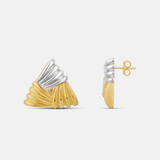 Textured Triangle Statement Studs