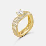 Pave Statement Ring with Center Stone