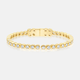 Round Bezel Open Bangle