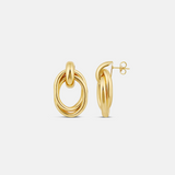 Twisted Oval Drop Earrings