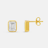 Fancy Shape Bezel Set Stud