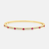 Thin Stone Segment Bangle