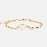 Fancy Shape on a Curb Chain Bracelet