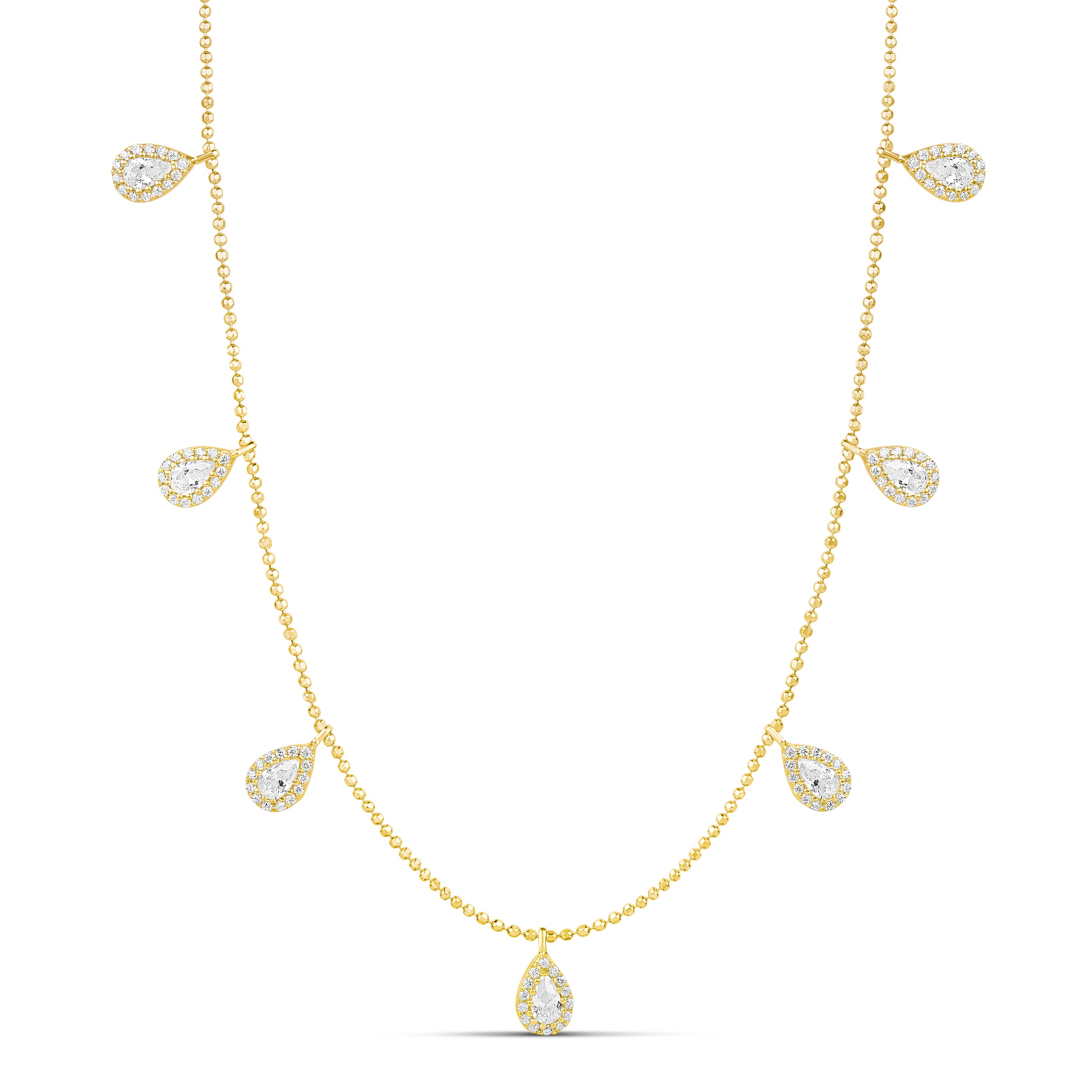 Multi Pear Drop Necklace