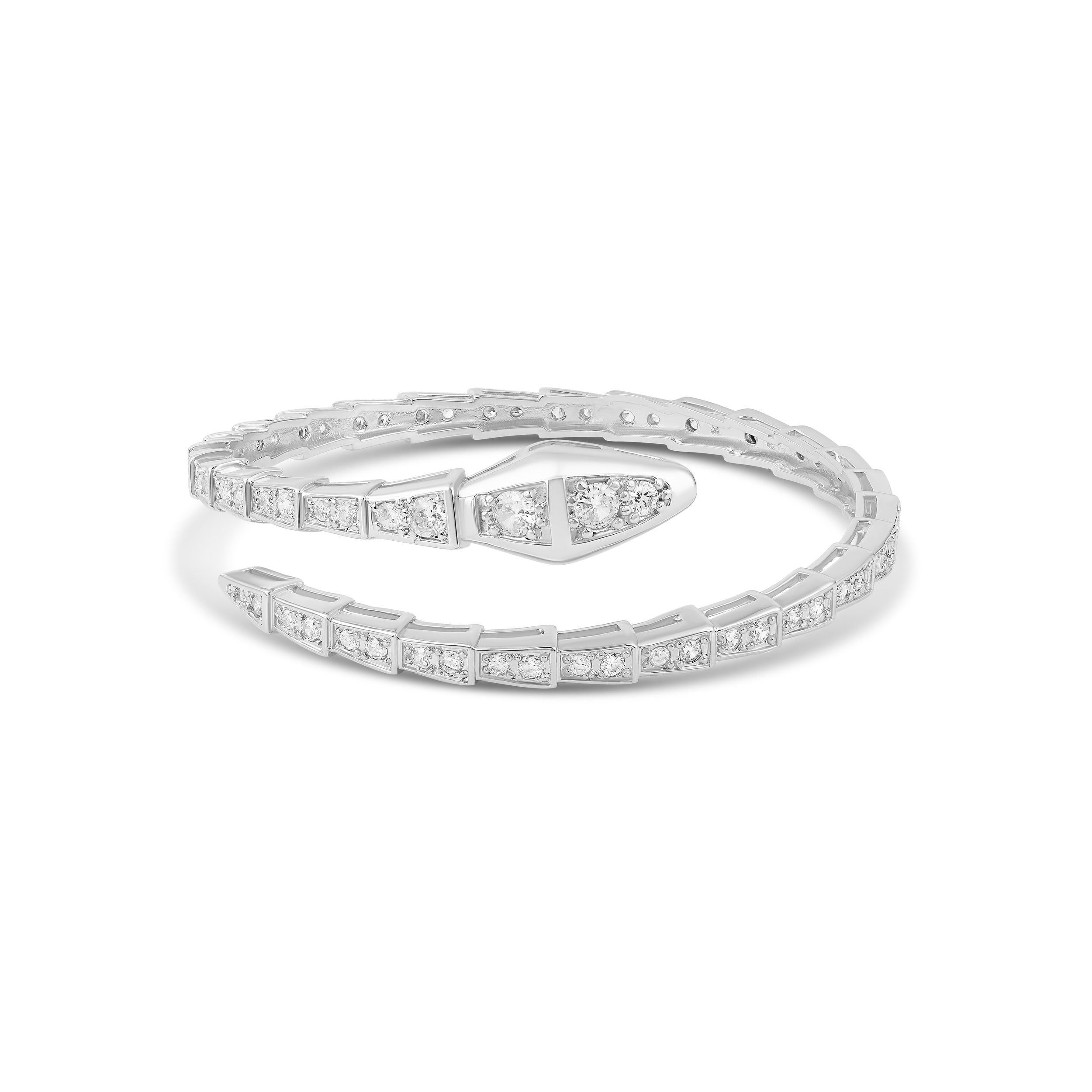 Pave Snake Flexible Bangle