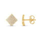 Pave Square Studs