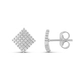 Pave Square Studs