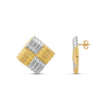 Textured Square Statement Earrings