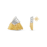 Textured Triangle Statement Studs