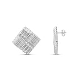 Textured Square Statement Earrings