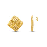 Textured Square Statement Earrings